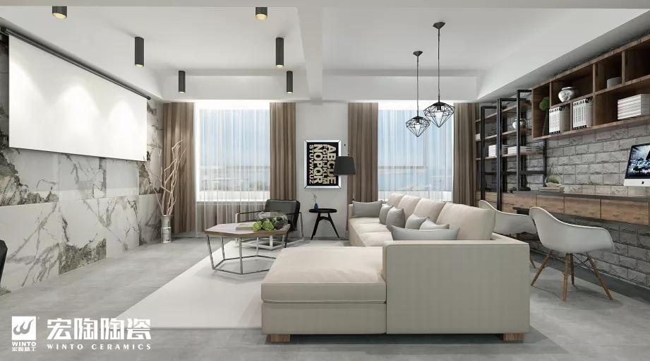 伟德BETVLCTOR1946始于英国客厅地砖装修效果