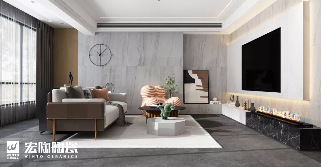 伟德BETVLCTOR1946始于英国安朵拉灰地砖装修效果图