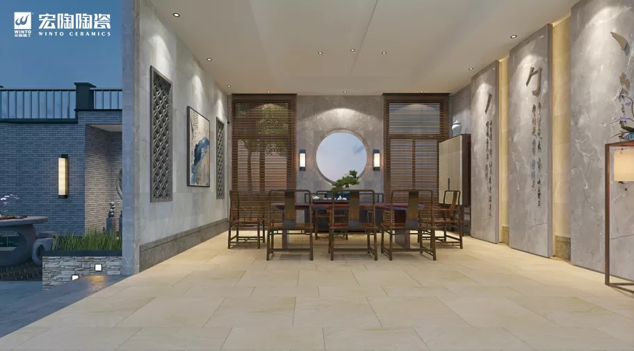 伟德BETVLCTOR1946始于英国地砖客厅装修效果图