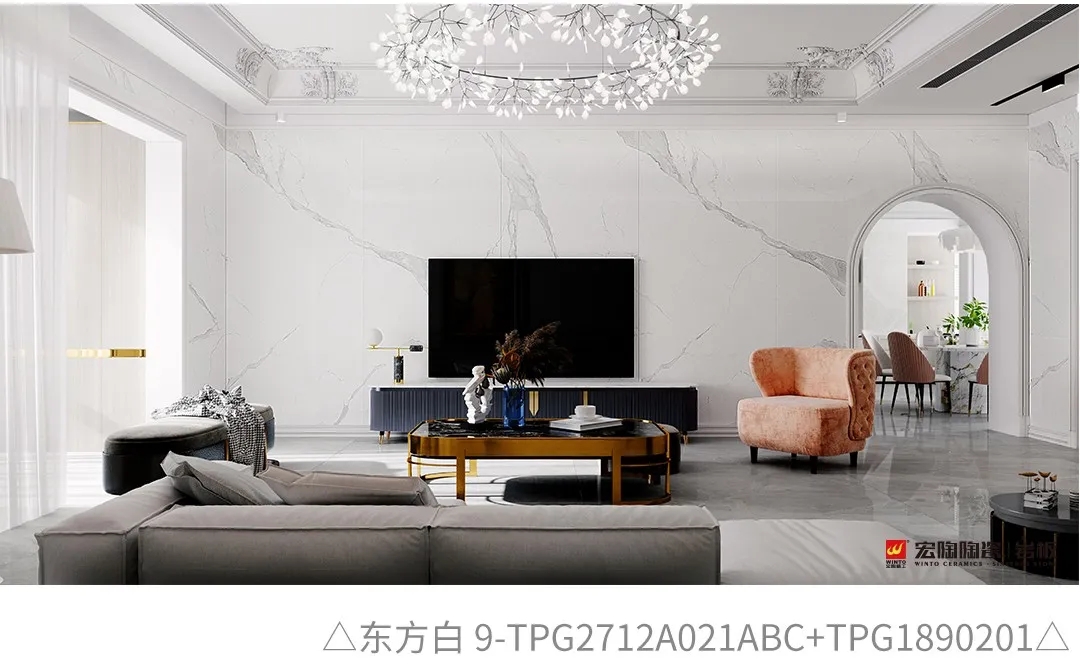 伟德BETVLCTOR1946始于英国东方白岩板装修效果图