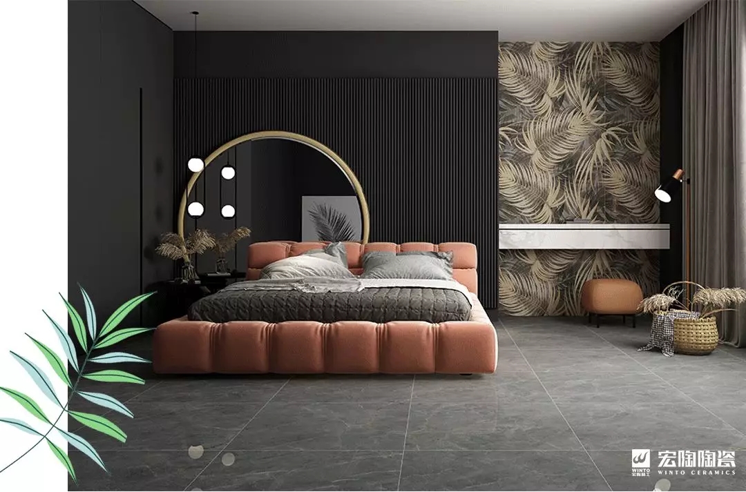 伟德BETVLCTOR1946始于英国范特西深灰瓷砖地砖装修效果图