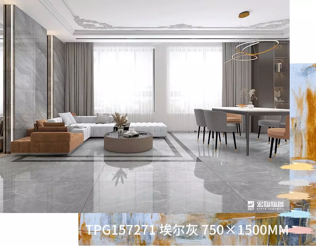 伟德BETVLCTOR1946始于英国埃尔灰750X1500MM瓷砖地砖装修效果图