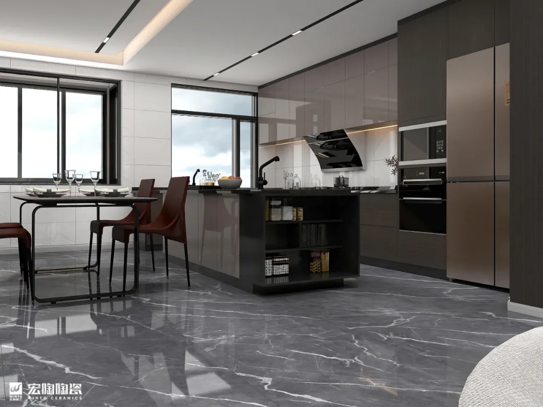 伟德BETVLCTOR1946始于英国岩板TPGR84001+TPG1890265餐厨空间效果图