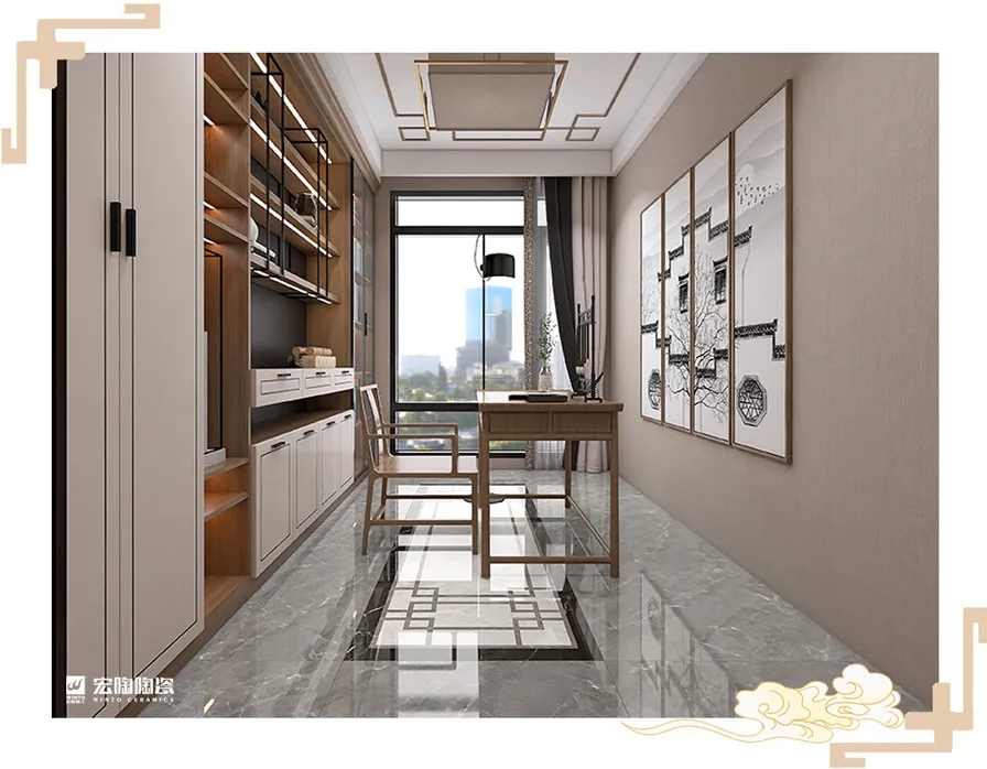 伟德BETVLCTOR1946始于英国岩板TPG80193+TPG80145+TPG80237书房空间