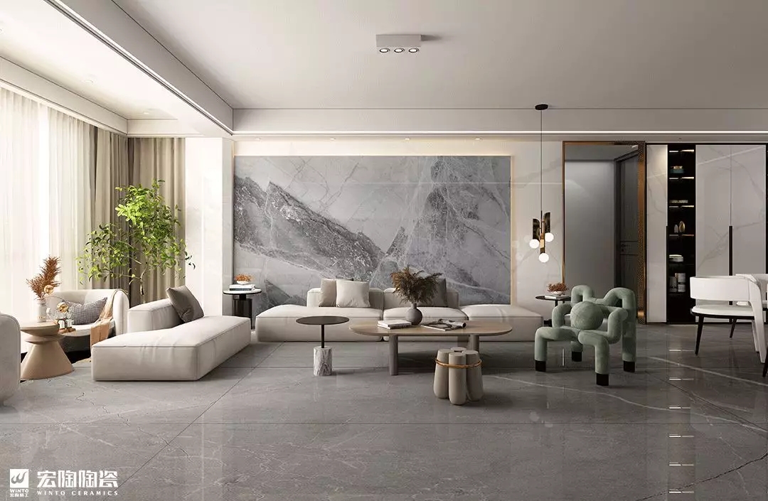 伟德BETVLCTOR1946始于英国9-TPG2412F002ABC吉尼斯灰1200×2400×9mm瓷砖地砖装修效果图