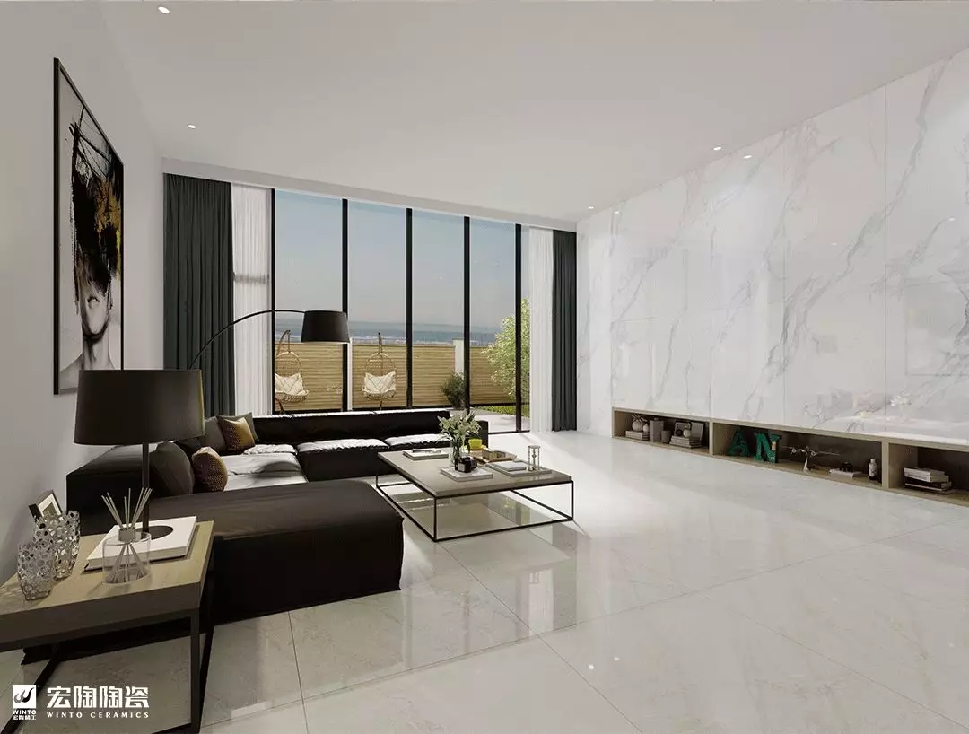 伟德BETVLCTOR1946始于英国TPG1890179卡拉卡塔白900×1800mm瓷砖地砖装修效果图