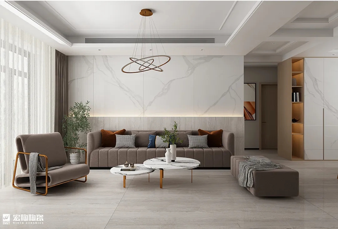 伟德BETVLCTOR1946始于英国9-TPG2412A007瓷砖1200×2400×9mm轻奢极简装修效果图