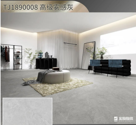伟德BETVLCTOR1946始于英国高级雾感灰陶瓷大板900x1800mm装修效果图