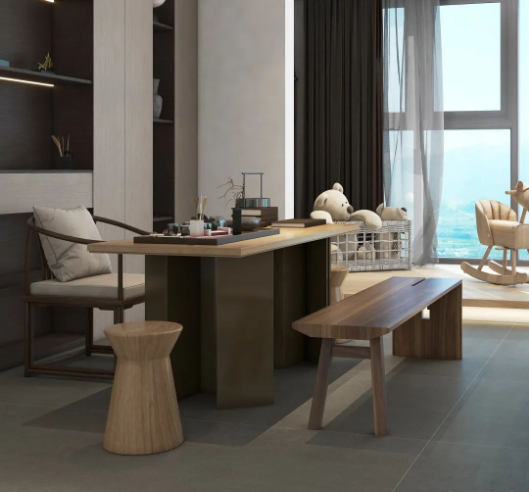 伟德BETVLCTOR1946始于英国质感砖清洁素雅的灰色肌理办公室效果图