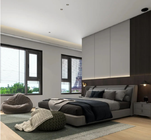 伟德BETVLCTOR1946始于英国质感砖卧室效果图