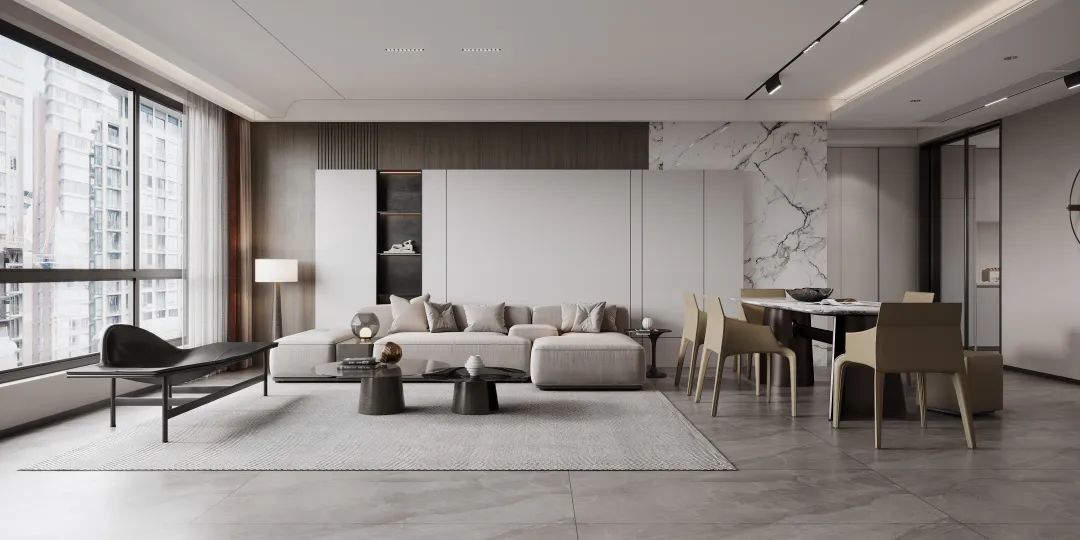 伟德BETVLCTOR1946始于英国质感砖客厅装修效果图